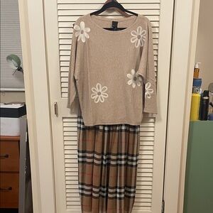Burberry Midi Dress and Aaeda Sweater Set (Sold Together)
